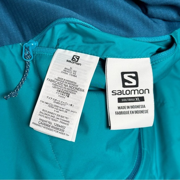 Salomon Women's Size XL Blue Drifter Mid Reversible Full Zip Hooded Vest Pockets - Picture 5 of 8